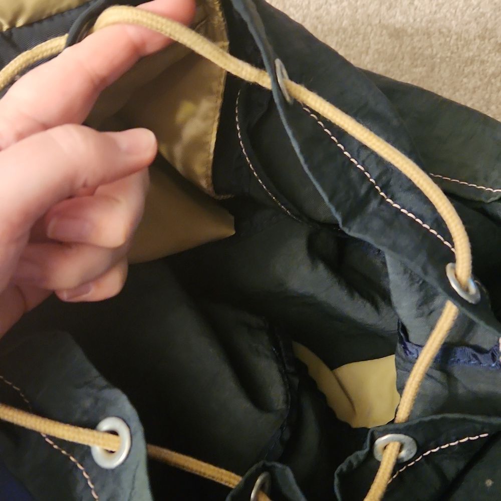 Kipling Dark Green Nylon Mini Drawstring Backpack… - image 8